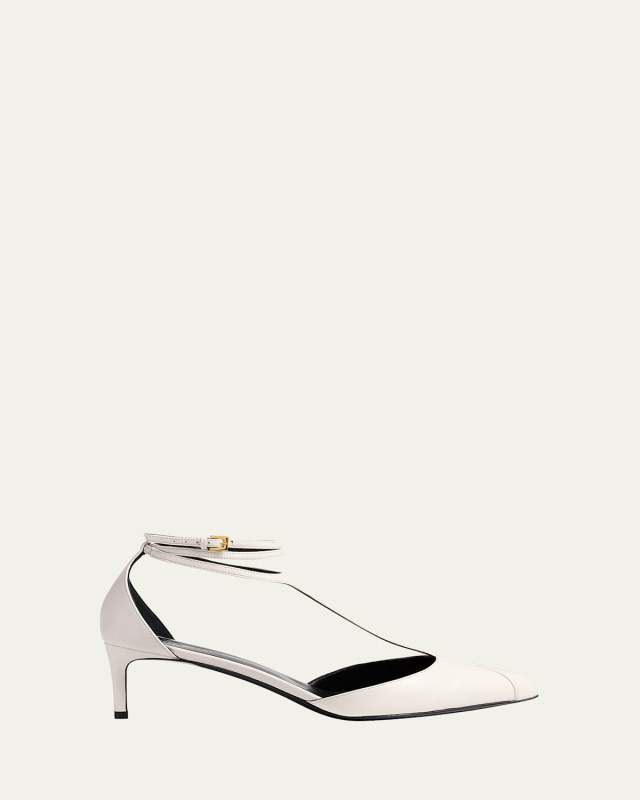 Mia Leather Kitten-Heel Pumps